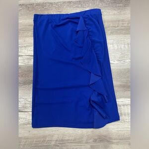 Haute Monde Royal Blue pencil ruffle skirt size 1x  ( fits like xl / size 14 )